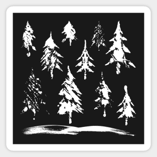 Christmas Tree in Snow Sticker